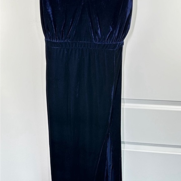 NWT Mod Cloth 18 Blue Angel Velvet Evening Gown- Navy Blue Formal Dress - Picture 11 of 11